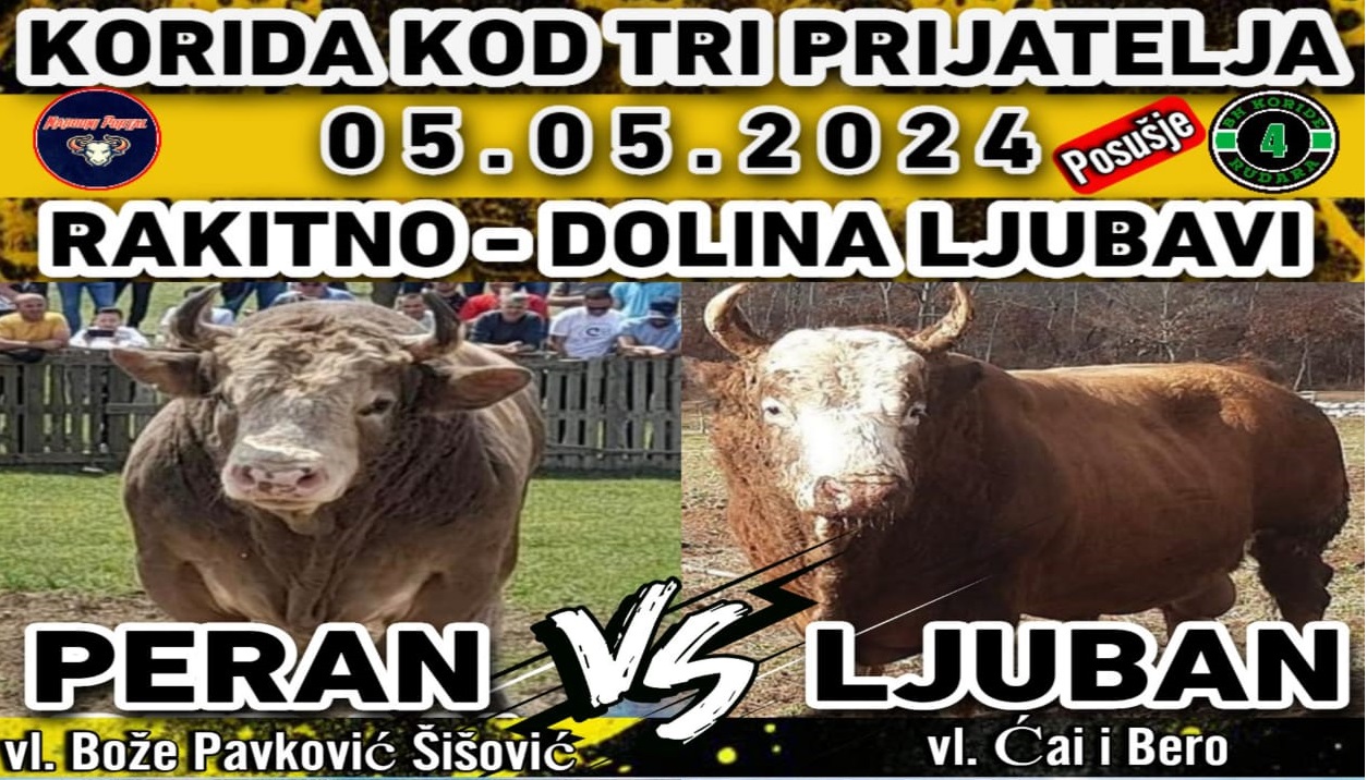 Uskoro tradicionalna korida u Dolini ljubavi u Rakitnu Uskoro tradicionalna korida u Dolini ljubavi u Rakitnu