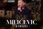 Mate Miličević pjeva u mikrofon, DJ Leo za mikseta, doček Nove godine