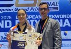 Mlada taekwondistkinja Lucija Miličević s medaljavim trofejom i certifikatom na europskom takmičenju