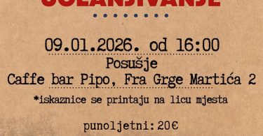 Plakat događaja Uglanjivanje s grbom Hajduka, održan u Posušju 9. siječnja 2025.