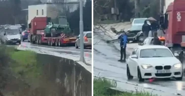 Mjesto prometne nesreće s oštećenim vozilima i hitnom pomoći u Čitluku