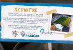 Članak o NK Rakitnu s logotipima kluba i Totalnog nogometa na informativnoj grafici