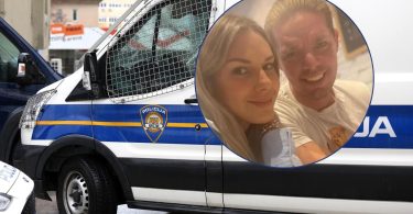 Policijski kombi s fotografijom uhićene osobe i USKOK akcija