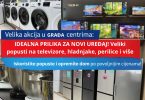 Prikaz veš-mašina Gorenje i Hisense te klima uređaja na akciji u GRAĐA centru