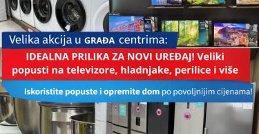 Prikaz veš-mašina Gorenje i Hisense te klima uređaja na akciji u GRAĐA centru