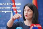 Jelena Trivic trazi zabranu ulaska Thompsona u BiH