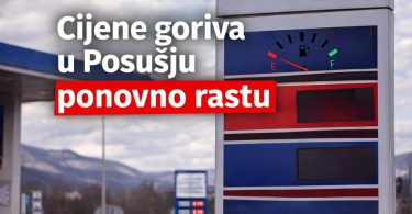Benzinska crpka sa prikazom cijena goriva na ekranu
