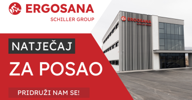 Zgrada ERGOSANA kompanije s natječajem za posao u sektoru financija i controllinga