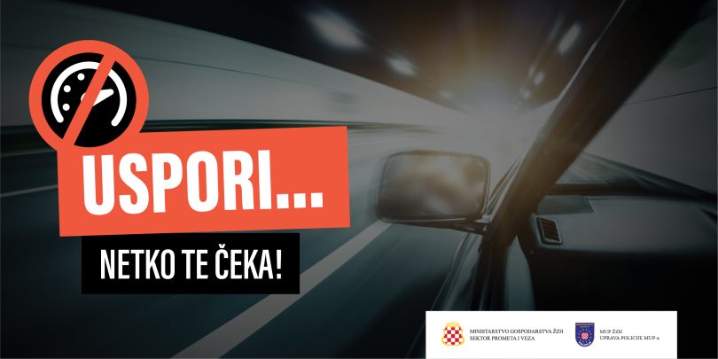 Prometna kampanja s porukom USPORI na automobilu, ŽZH inicijativa za sigurnost na cestama