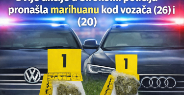 Policijska akcija sa zaplijenjenom marihuanom i službenim vozilima policije