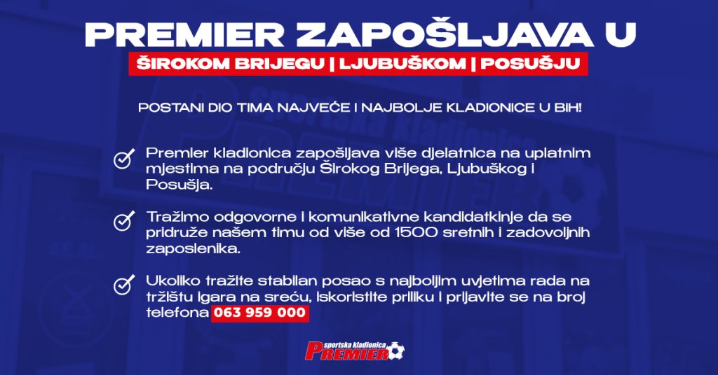 Oglas za posao S. Brijeg Ljubuski i Posusje 1200x628 px