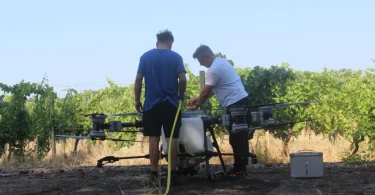 vinarija citluk uvela je poljoprivredni dron dji agras t100 za zastitu i prihranu vinograda prvi je put koristen na 50 hektara u dubravama