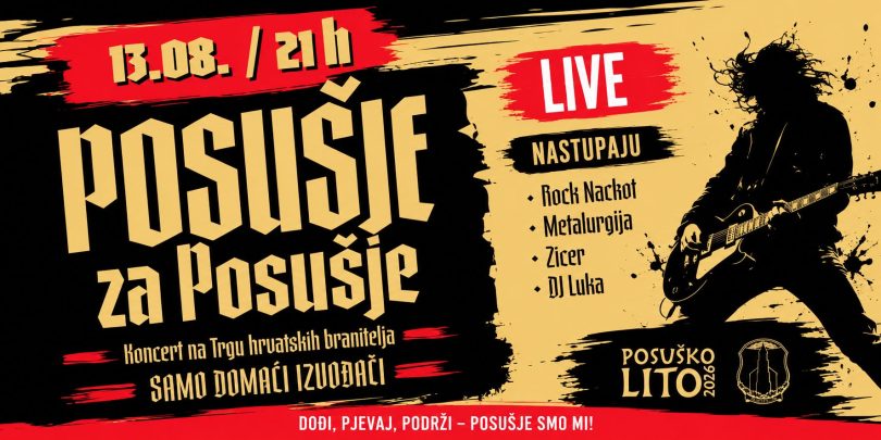 koncert posu je za posu je u etvrtak na trgu hrvat