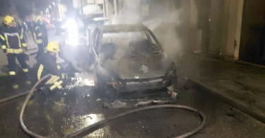 zapalio se automobil na magistralnoj cesti kod pos
