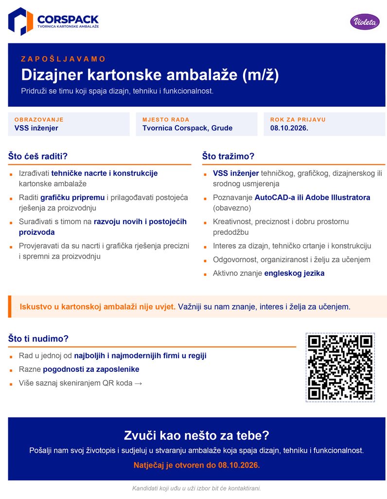 Corspack natjecaj dizajner